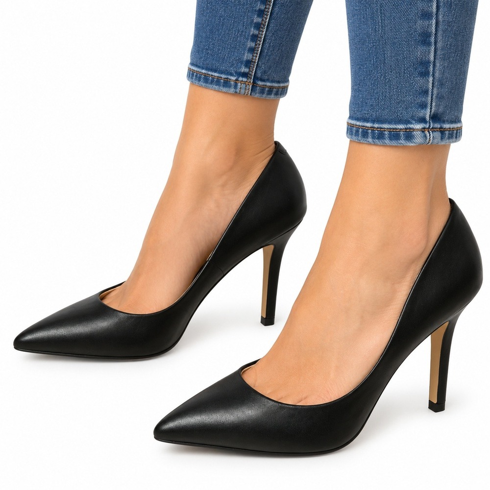 Charles by Charles David Pump Women 9.5M Black Leather Pointed Toe Stiletto